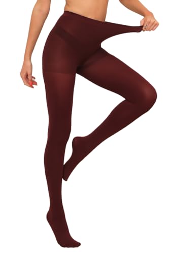 Image of HA WA Women 80D Opaque Tights High Waist Control Top Pantyhose