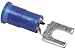 Multicomp Terminal, Spade/Fork, 6, Crimp, Blue - CBS-DY-1406