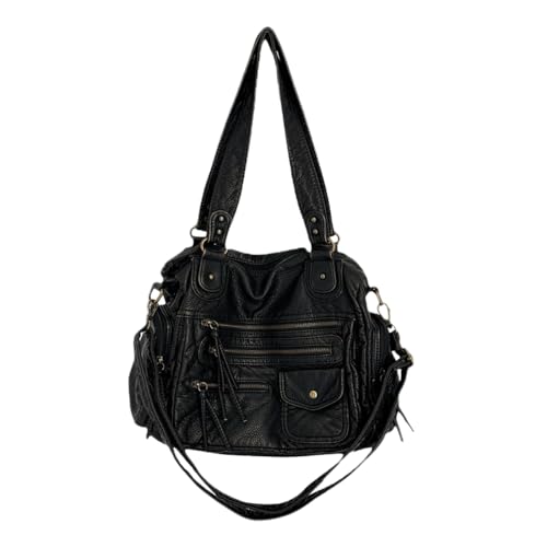 Sac à main rétro en cuir vintage chic avec multi-poches élégantes - 6