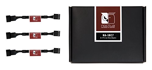 Noctua NA-SRC7, Adaptateurs Faible Bruit 4 broches pour Ventilateurs de PC (Noir)