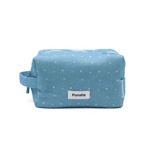 PONETTE - Neceser Infantil, Niño, Niña, Juvenil, Divertido, Bolsa de Aseo, Neceser Viaje, Estuche, Marca Española (Estrellitas)