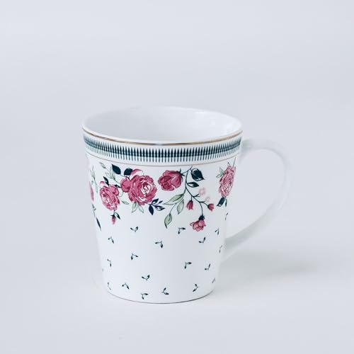 Image of Clay Craft x Magique by The Wishing Chair : Portrait of a Rose - Twilight Bloom Giftbox | Set of 4 Snack Plates and 4 Mugs | Dishwasher Safe | Festive Gifting | GiftBox Packaging