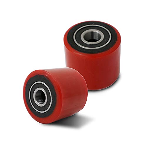 Image of APOLLO Pallet Jack /Truck Wheels, Load Wheel 3'' x 3.7'', A Pair of Pallet Jacks PU Wheel Full Set, with Sealed Precision Bearings, ID 0.78 inch