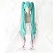 Xingwang Queen Anime Cosplay Wig 120cm Long Blue Green Gradient Purple Pink Clip on Double Ponytails