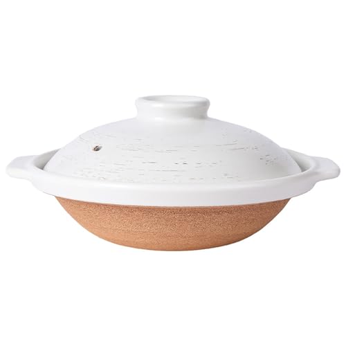 Peakjune Cazuela de Cerámica Japonesa,Cazuela de Barro,Cazuela de Barro Refractario,Olla de cerámica for cocinar,Cazuela Resistente a Altas Temperaturas,para cocinar arroz,sopas y estofados