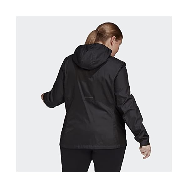 adidas-Womens-Own-The-Run-Hooded-Jacket adidas Women's Own The Run Hooded Jacket, Black, X-Large