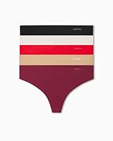 Calvin Klein, Invisibles Thong 5 Pack, Black/Moonbeam/Tigers Eye/Rouge/Tawny Port, L