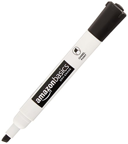 Amazon Basics Low-Odor Chisel Tip Dry Erase White Board Marker, Assorted Colors - Pack Of 12 #TOP2