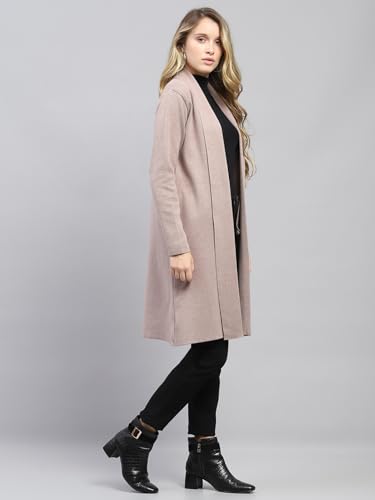 Image of Monte Carlo Womens Regular Fit Full Sleeve Front Open Solid Winter Cardigan (Pack of 1)