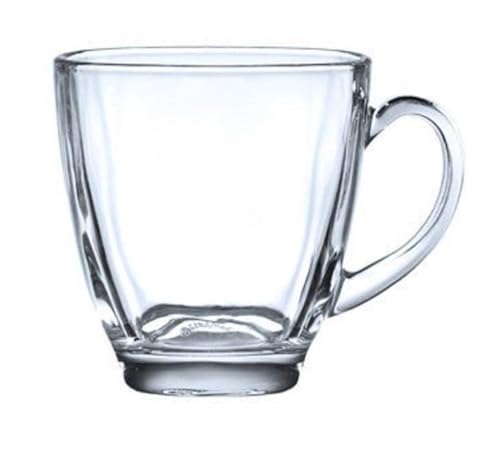 Image of Transparent Tea and Coffee Cup, Glass Cups, Clear Tea Cups Glass, (Set of 18) (18, 190 ML)