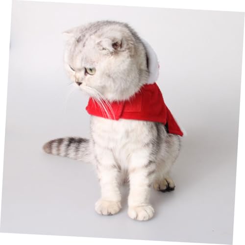 Disfraz navideño para perro Popetpop rojo miniatura 4