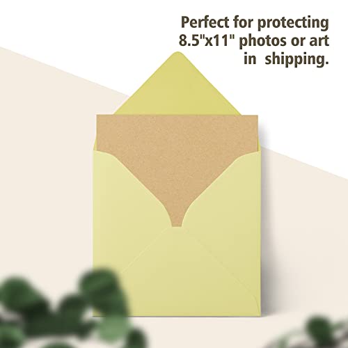 Image of Golden State Art 50 Pack 8.5x11 Corrugated Cardboard Sheet 1 /8 inch Flat Insert | Flat Layer Pads, Corrugated Card Board Inserts for Shipping, Packing, Mailing or DIY Art Crafts, Box Dividers (Brown)