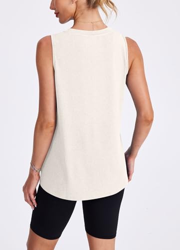 Image of Womens Workout Tank Tops Lightweight Sleeveless Shirts for Women Loose Fit Tops for Athletic Running Tennis Yoga