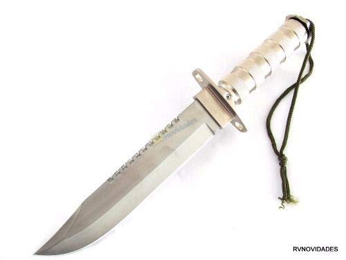 Faca Esporte Com Bainha Tipo Rambo,aço,bússola