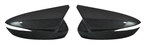 ドアミラーイドミラー カバー 用 マツダ 用 CX-5 CX-3 CX-4 2015-2019 サイドウィングミラーカバー カーボンファイバー 車用 バックミラー 外装 ドアホーン トリム ステッカー(Carbon)