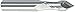 Carbide Drill Mill,1/4In,2F,Single,2-1/2