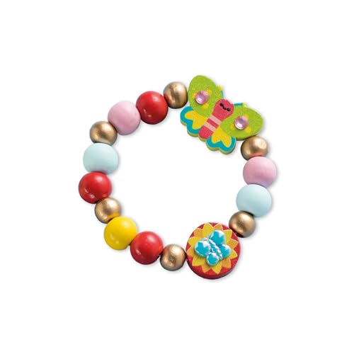 Janod, 4 Flower Garden Wooden Jewelry to Create, First Jewelry Workshops, DIY Jewelry Making, Child Craft Kit - Image 4