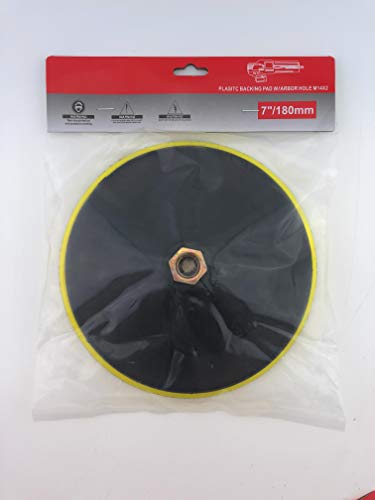 PRODIAMANT Aufnahmeteller 180 mm M14 – Flexibler Klett-Stützteller mit dämpfendem Schaum für Nass- und Trockenschleifen, Beton, Metall, Stein, Lack