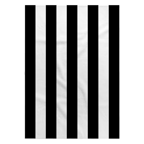 3dRose 22x30 Bath Hand Pool Towel - Black and White Stripes Pattern - Vertical Striped Stripy Stripey Stripe Retro Traditional Classic Stripe Patterns