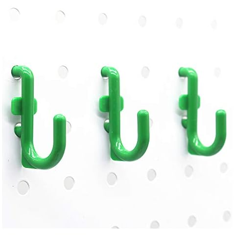 Colorstorm Pegboard Hooks Kit Pegboard J Hook Assortment Green Peg Hooks (100, Green) Cover