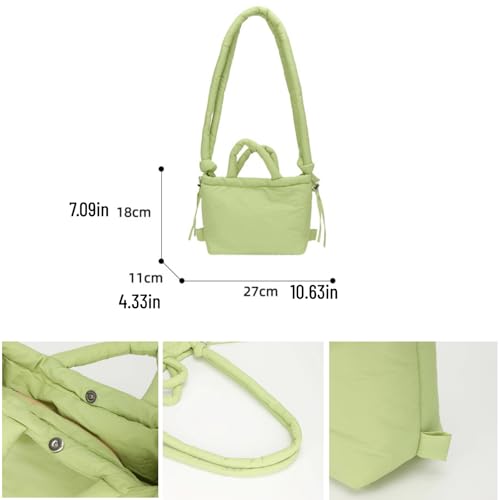 Puffy Crossbody Bag Tote Bag Padded Puffer Shoulder Bag Lattice Padding Handbag Quilted Backpack for Women3