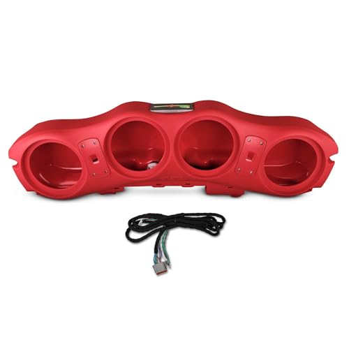 DS18 JL24-SBAR/RD Overhead Sound Bar Enclosure Compatible with Jeep JL/JLU/JT 2024, Fits 4 X 8 Speakers, Plug & Play OFC Wire Harness Included, OEM Fit