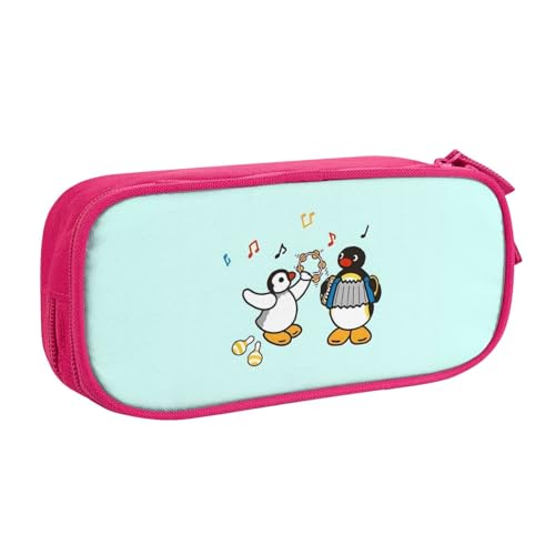 ピングー30 筆箱 子供 文具ケース 文房具 筆袋 鉛筆ケース 子ども 鉛筆のサック 収納バッグ 化粧ポーチ 多機能 大容量 軽量 学生 キッズ 通学 人気 入学 ギフト おしゃれ 誕生日 男女兼用 プレゼント Pink
