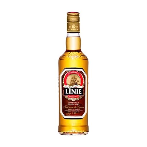 LINIE Aquavit Double Cask Port 41,5 Vol.-% - Zweifach fassgelagerter Aquavit aus Norwegen - Reifung in Sherry- und Portwein-Fässern (1 x 0,7 l) Cover