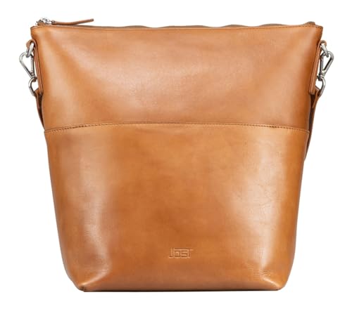 Bolso de hombro de cuero JOST para tabletas y bandolera marrón