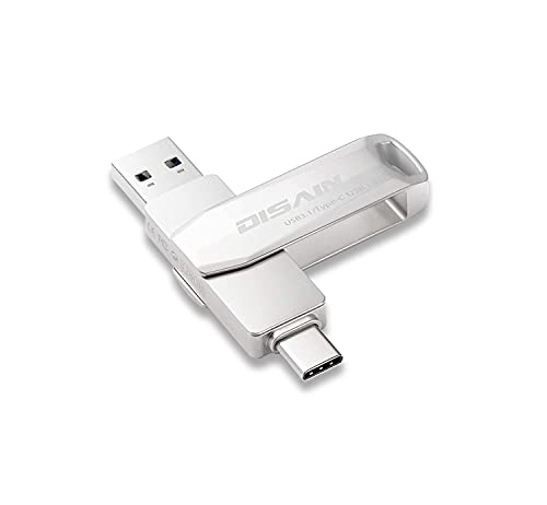 USB Stick,AUELEK USB Flash Laufwerk 64 GB Speicherstick Multifunktion 2- in-1 Type C + USB 3.0 Speichererweiterung,Data…