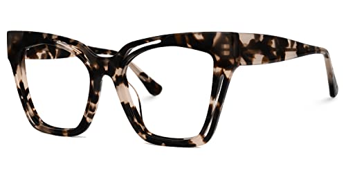 Image of Zeelool Vintage Cat Eye Blue Light Blocking Glasses for WomenDomena ZJGA814740-03 Tortoise