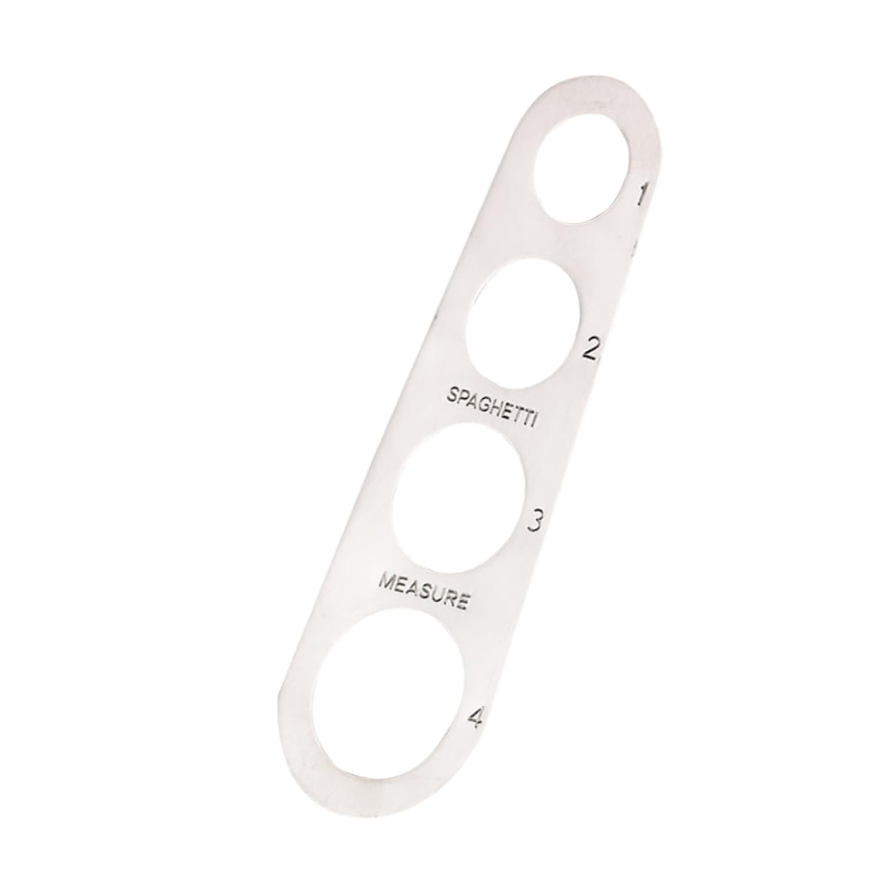 Cabilock Precise Pasta Measuring Device 4 Hole Stainless Steel Noodle Ruler for Gourmet Chefs