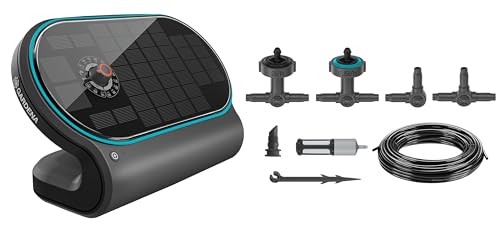 Gardena AquaBloom L Set, autarkes Bewässerungssystem für Balkon, Terrassen und Hochbeete...