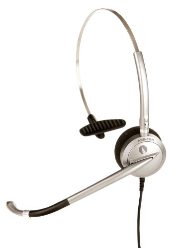 AddcomQuantum Pro Monaural Nosie Cancelling Headset - Silver