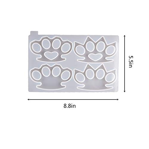 Luckgy Brass Knuckles Resin Mold, Finger Keychain Silicone Epoxy Casting Molds for DIY Crafts, Keychains, Pendants, Handmade Gifts and Jewelry Making. - Thumbnail 4