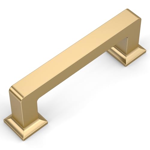 Amerdeco 10 Pack Champagne Bronze Cabinet Pulls 3 Inch(76MM) Hole Centers Kitchen Cabinet Handles Cabinet Hardware Kitchen Handles for Cabinets Cupboard Handles Drawer Pulls ZH0019