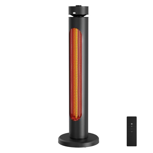 Portable Heater Outdoor Infrared 1500W 8 Heat Levels 8H Timers