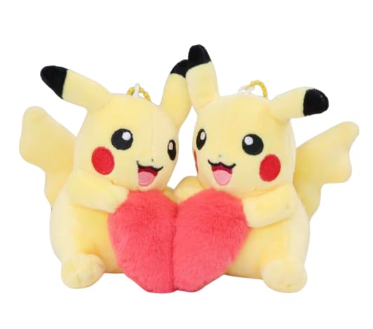 Pokemon | Pokemon Plush Keyring/Bag Charm Figure | 15+ Years | Pikachu with Heart — image 1