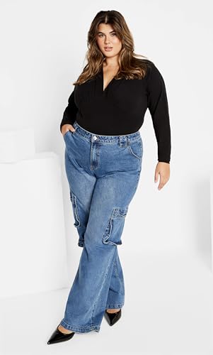 Image of City Chic Women's Plus Size Amelila Pleat Bodysuit