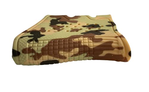 Camo Rubber Pistol Grip Sleeves For Glock 17-48 Standard/Compact Gun Models - Tactical Grips For Glock 43X Accessories & Glock 19 Accessories - 3 Item Glock Grip Sleeve/Handgun Grips Bundle #TOP6