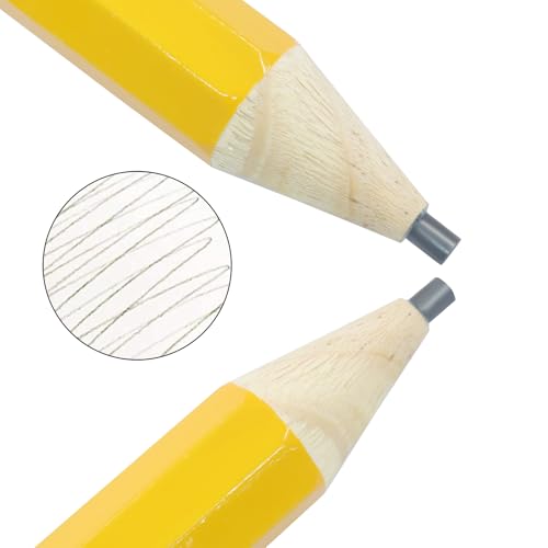 Set de 3 lápices gigantes de madera amarillos miniatura 5