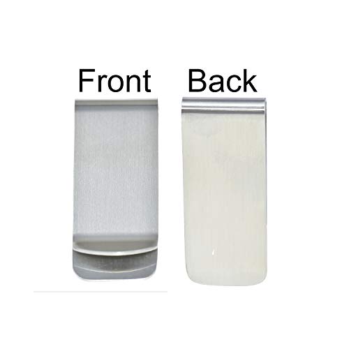 Stainless Steel Money Clip For Men Dad Boy Friend Father Floral Initial Letter Box Monogram Wallet Cash Card Holder2