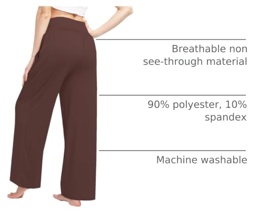 Image of Kivdol 3 Pack Womens Wide Leg Yoga Pants Crossover High Waisted Casual Loose Lounge Sweatpants with Pockets