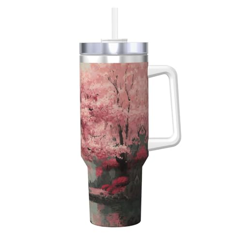 Vaso térmico con diseño romántico cereza 40oz