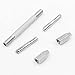 Ldirect 4pcs Double Ended Pin Vise Micro Drill Bit Set, Hexagonal Twist Drill for Glasses, Handicraft, Jewelry, Watch Making