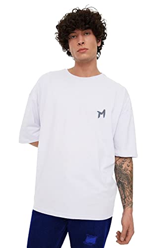 Image of Solid Baggy & Dropshoulder Oversized T-Shirt for Men