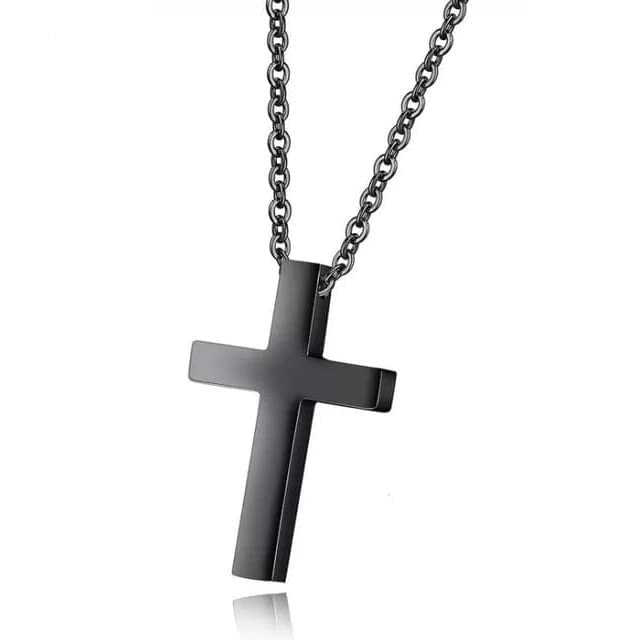 VIEN® Simple Cross Black Pendant for Boy Girl Thin Neck Women Steel Small Necklace Sterling Silver Stainless Steel Locket (B0BGY2L816) Amazon Price History, Amazon Price Tracker