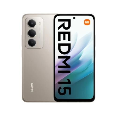 XIAOMI Redmi 15 – Smartphone 8 + 256 GB, Grigio Titano, display da 6,9" 120Hz, processore Snapdragon® 685, fotocamera da 50 MP, batteria da 7000 mAh, caricabatterie non incluso