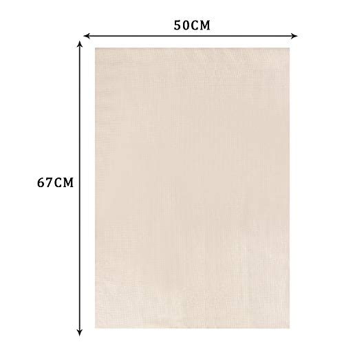 2 Pcs 26.4 x 19.6 Inch Needlework Fabric, Linen Punch Needle Cloth Fabric Monks Cloth for Punch Needle and Rug-Punch
