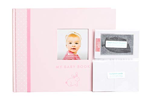 Pearhead 89022 Baby Girl Memory Book, First 5 Years Keepsake, Included Clean-Touch Baby Ink Pad For Baby'S Handprint And Footprint, Pink Bunny Newborn Photo Album And Journal thumb #2